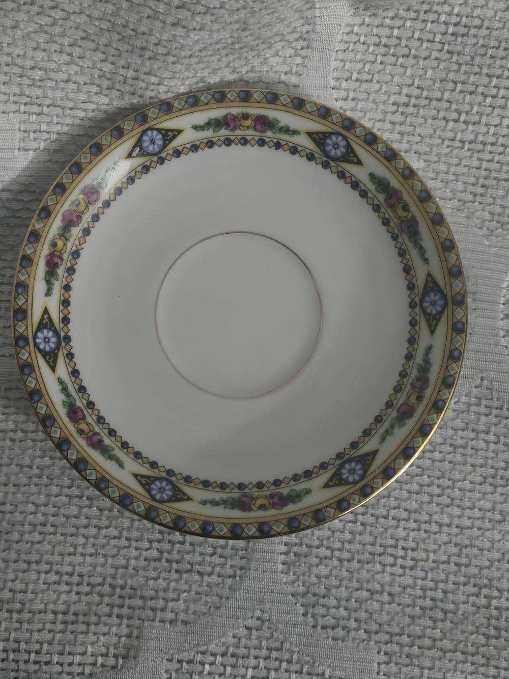 Vintage Discontinued Limoges Small Floral Geometric Pattern By Jean Pouyat